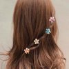 12pcs Mini Flower Hair Clips for Girls Cute Hair Clips for Girls, CUBACO Small Flower Hair Clips Crystal Mini Hair Clips Small Hair Decoration for Girls Hair Accessories for Girls