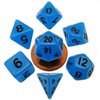 Glow in The Dark Blue 10mm Mini Polyhedral Dice Set