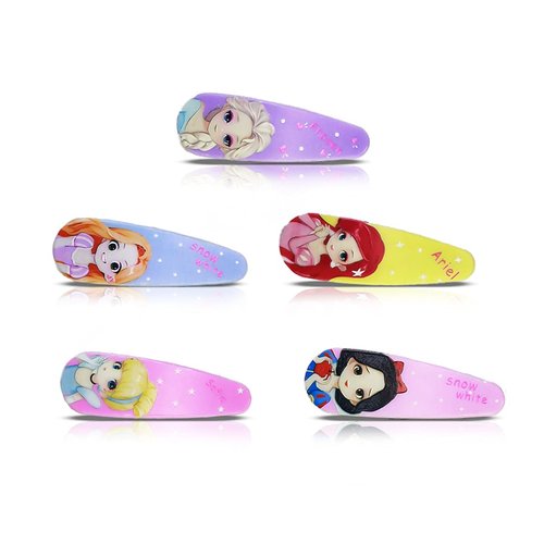 Santa Princess Hair Clips for Girls,Cute Barrettes Women Metal Snap Hair Clips Accessories Hair Gift for Girls 5 Pieces
