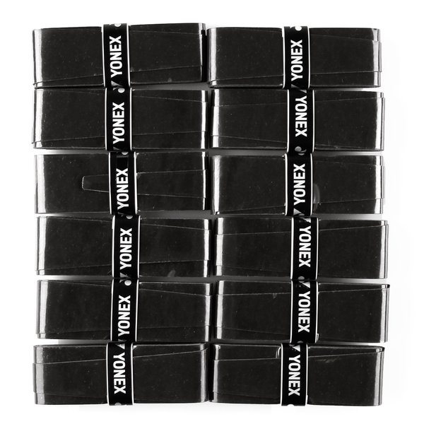 Yonex Super Grap (12-Pack) Tennis Overgrip (Black)