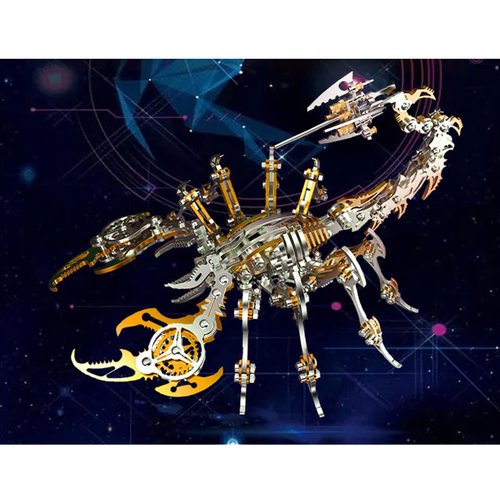 KonHaovF Gold 3D Metal Puzzle for Adults Scorpion, DIY Colorful 3D Metal Model Kits to Build with Tool,3D Desktop Model Kits Building Toys for Adults/Teens