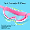 COOLOO Kids Swim Goggles for Age 3-15, 2 Pack Kids Goggles for Swimming with Nose Cover, No Leaking, Anti-Fog, Waterproof