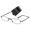 Calabria 308 Folding Reading Glasses +1.25 Black Men Women Slim Foldable Pocket Reader Spring Hinge Eyeglass Compact w/Case