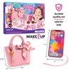 Princess Pretend Play Girls Purse & Toddler Girl Toys Make Up Set I Kids Purse & Fake Makeup Toys I Little Girl Purse with Accessories Phone, Wallet, Play Makeup & More I Toys for 3+ Year Old Girls