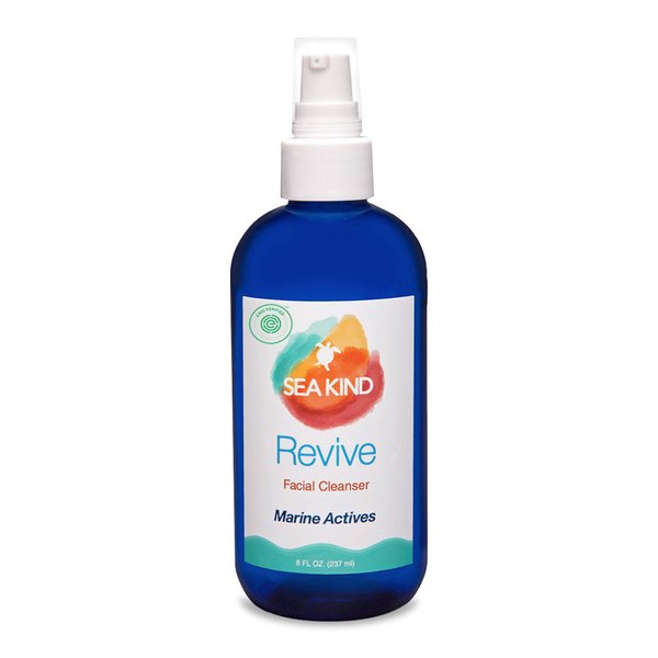 Revive Facial Cleanser, Natural Face Wash with Marine Actives (Sea Kelp), Aloe Vera and Natural Skin Nourishing Ingredients, Gentle, Non-Drying and Non-Oily, Vegan Face Wash for Women and Men, 8 fl oz