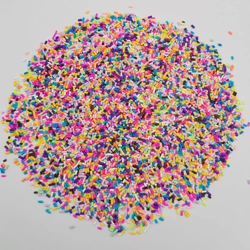 50g Colorful Fake Sprinkles Polymer Sprinkles Resin Sprinkles Fake Candy Sweets Sugar Clay Nail Art Slices for Nail Art DIY Crafts Cake Phone Case Decorations (Sugar granules-3)