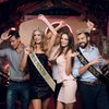 Saintrygo Prince and Princess Crowns Prom Court Sashes Prom Party Favors 80s Prom Tiara Shiny Satin Cosplay for Graduation (Retro Style)