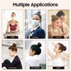 50 Pcs Hair Nets for Buns - 20 Inches Invisible Elastic Edge Mesh Bun Set with 40 Hair Bobby Pins, Hair Donuts for Bun, Hair Bun Maker for Ballet Dancer Kitchen Food Service, Women & Wig (Black)