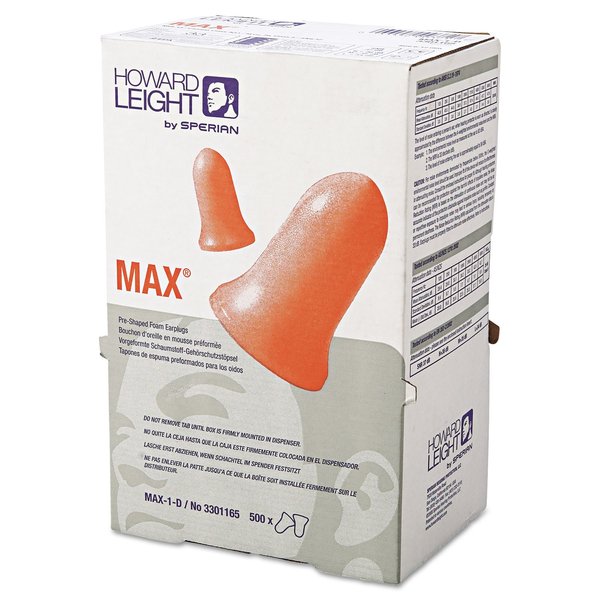 Howard Leight By Honeywell Ear Plugs, 33dB, W/o Cord, Univ, 500 Pack