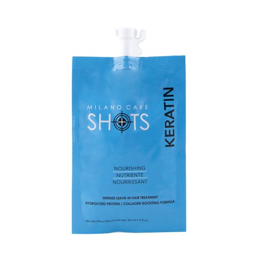 Milano Care Shots – Keratin Mask – Nourishing Collagen Hair Treatment – Hydrating Deep Conditioner for Dry or Damaged Hair – Leave-In Protein Mask, 2x1-1 fl oz Packet