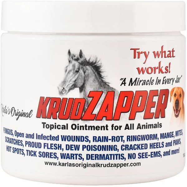 Tack Shack of Ocala Karla's Original Krud Zapper Topical Oinment, Topical Ointment for Horses, Wound Ointment, Wound Ointment for Horses, Krudzapper for Horses (8oz)