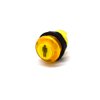Arcity 6 Pcs/Lot 28mm Arcade LED Push Buttons Illuminated Player 1P 2P Coin Start Select Lit Yellow with Microswitch for Arcade Machine Games Console Parts 5V