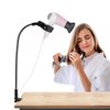 LUEXBOX 360 Degree Rotating Lazy Hair Dryer Stand, Adjustable Hose Hands Free Stand with Clips for Countertop (Black)
