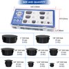 BOPOREAE 250 PCS Nylon Plastic Hole Plug 1" 7/8" 3/4" 5/8" 1/2" 3/8" 5/16" 1/4" Round Drill Hole, Flush Type Panel Knockout Locking Plugs, Black Screw Covers for Furniture Cabinet Insert End Caps
