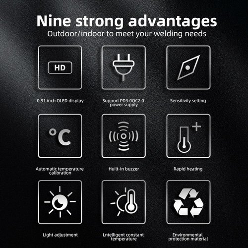 HGLRC RC2 Soldering Iron Kit 65W 24V Portable Outdoor OLED Digital Display Intelligent Temperature for FPV Racing Drone