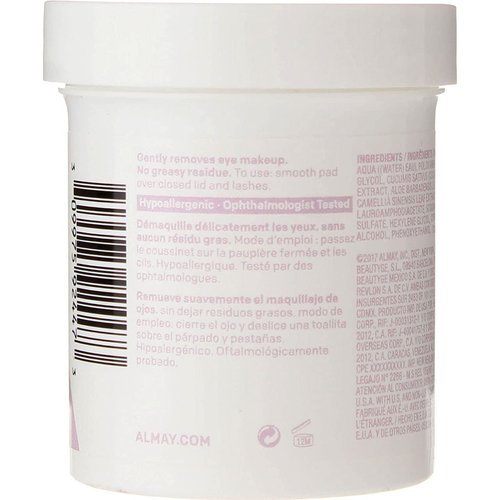 Almay Eye Makeup Remover Pads, Oil Free, Pack Of 2(80 pads each)