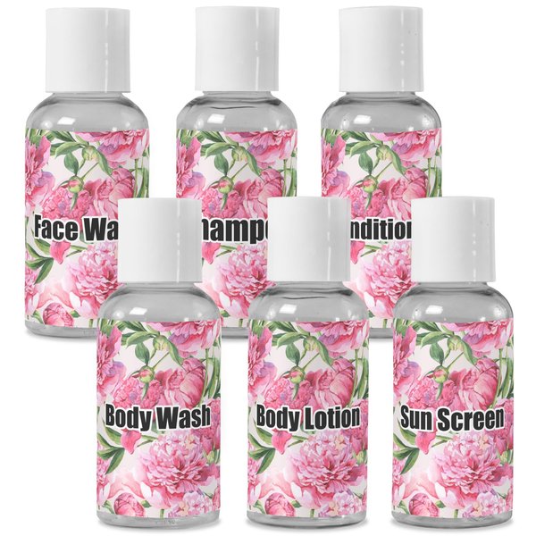 YouCustomizeIt Personalized Watercolor Peonies Travel Bottles