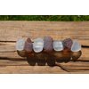 Genuine Brown and Frosted Sea Glass French Barrette Hair Clip