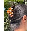 Two Oh One Hair Claw Clip Squiggly Cellulose Accetate Strong Hold Women's Accessory for all Hair Types, Mint Chocolate