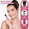 Andibro 2Pcs Retractable Kabuki Makeup Brush, Portable Travel Foundation Brush Loose Powder Brush Blush Makeup Brushes Face Liquid Foundation Sunscreen Brush Extensible Contour Makeup Brush with Cover