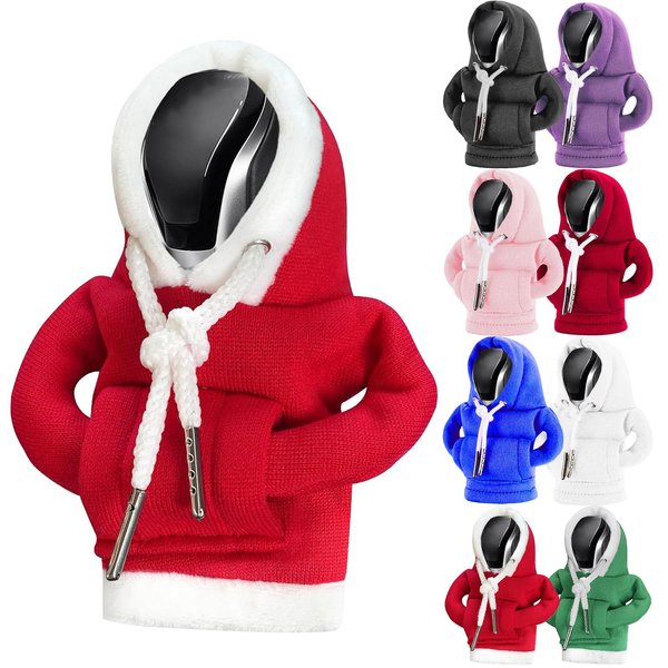 Rakizbe Car Shift Knob Hoodie, Funny Gear Shift Knob Cover, Universal Mini Hoodie for Car Shifter, Automotive Interior Novelty Accessories Decorations