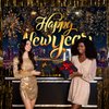 Happy New Year Backdrop, Happy New Year Decorations 2025 New Year Banner with Firework Pattern, New Years Eve Party Supplies 2025
