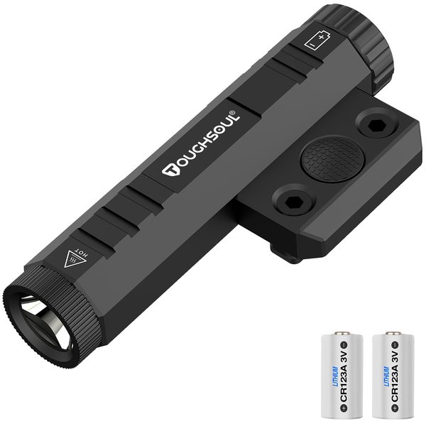 TOUGHSOUL Mlok Flashlight 1450 Lumen with Momentary Strobe Function Light Replaceable Batteries Included