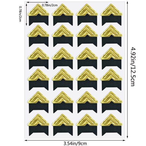 12 Sheets 288 Count Self-Adhesive Photo Corners Stickers, Acid Free Photo Mounting Corners for Scrapbooks, Memory Books, DIY Picture Album, Journal (Gold)