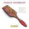Kent LPB2 8.25" Small Square Paddle Cushioned Wet Dry Pro Hair Brush. Grooming, Detangling, & Smoothing Floral Print. Best Flat Everyday Men Women Brush For Curly, Thick or Thin Hair and Wigs