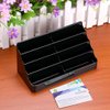 Hipiwe Business Card Holder for Desk- 8 Pocket Acrylic Business Card Display Stand Office Desktop Name Card Organizer,Fits 480Pcs Business Cards (Black ,2 Pack)