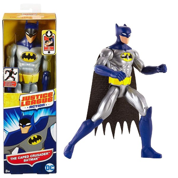 DC Justice League Action Caped Crusader Batman Action Figure, 12"