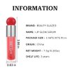 MYUANGO Moisturizing Lip Glow Oil, Hydrating Lip Care Lip Tint, Shiny Lip Glow Vegan Plumping Lip Gloss for Dry Lips (102, Travel Size)