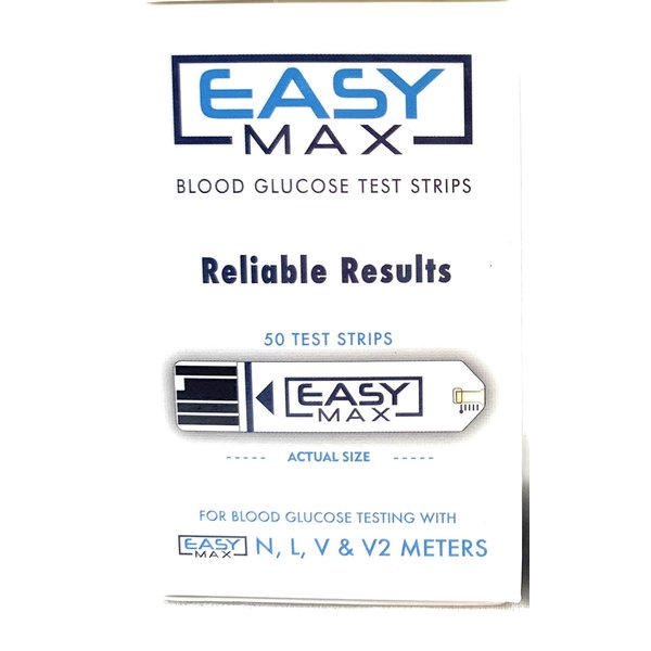 EASYMax Blood Glucose Test Strips Mail Order box 50 Ct.