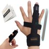 Abaadlw Trigger Finger Splint 2 Pcs, Adjustable Index Finger Splint, Finger Splint Middle Finger, Ring Finger Splint, Pinky Finger Splint,Hand Brace