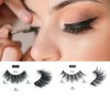 Vôsaidi False Eyelashes, Handmade Luxurious Fake Lashes, Natural Long Black, 5 Pairs with Glue (F850)