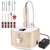Kredioo 35000 Nail Drill Professional Electric File Acrylic Nails Kit for Manicure Gel Polish Remover with 11 Bits Easy Build-in Bit Holder Twist Lock Changing Bit