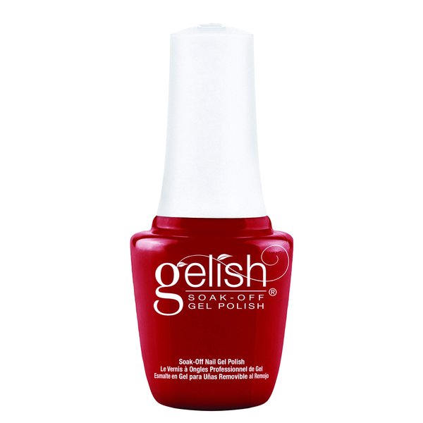 Gelish MINI Hot Rod Red Soak-Off Gel Polish, Red Gel Nail Polish, Red Nail Colors, 0.3 oz.