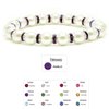 Accents Kingdom Women's Magnetic Bracelet White Tuchi Simulated Pearl Bracelet with Simulated Amethyst Crystal, 7.5"