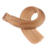 24" Tape ins Human Hair Extensions 70grams/20pcs Medium Golden Brown Silky Straight Seamless Invisible Tape in Extensions for Fullness & Thickness