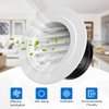 Soffit Vents 4 Inch, Hon&Guan Soffit Exhaust Vent Exterior Round Vent Cover with Built-in a Fly Screen for Bathroom Office Home-2PCS
