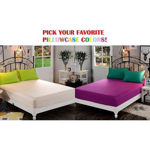 Elegant Comfort 1500 Premium Hotel Quality 1-Piece Fitted Sheet, Softest Quality Microfiber - Deep Pocket up to 16 inch, Wrinkle and Fade Resistant, King, White