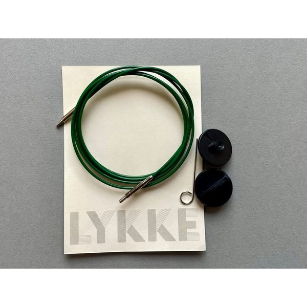 Lykke Crafts, Green Swivel Cord Accessory for 3.5 inch Needle Tips to Create 20 inch Circular Needle