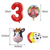 Farm Animal 3rd Birthday Party Decorations Farm Animals Foil Balloons for Kids 3rd Birthday Baby Shower Cow Farm Animals Theme Party Decorations (3rd Birthday)