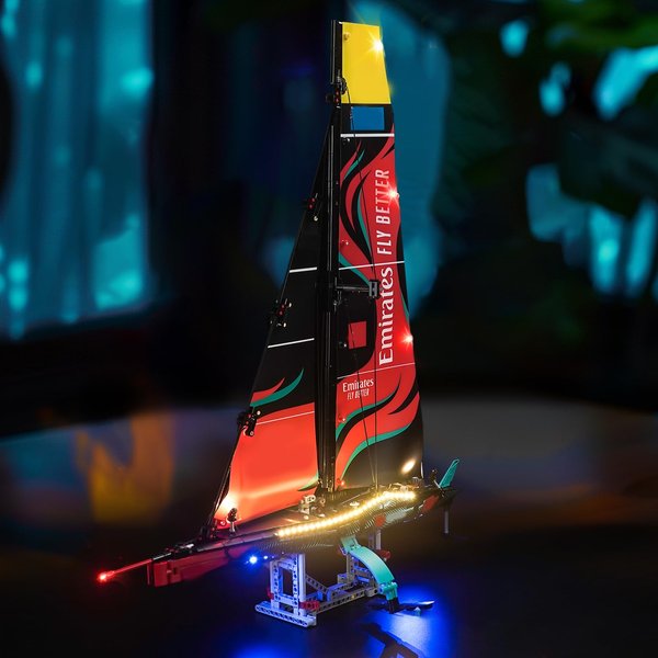 BRICKSHINING LED Lighting Compatible with Lego Emirates Team New Zealand AC75 Yacht 42174, Light Kit Compatible with Lego 42174, Giving Light to Model, NOT Included The Model Set(Classic Edition)