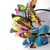 ASHONE Women Butterfly Headband Fascinator Hat Monarch Festival Crown Fashion Party Favor Christmas Halloween (Rainbow)