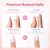 Modelones Press On Nails Shorts Almond Press On Nails with Nail Glue White Press On Nails Reusable Manicure Fake Nails Glue on Nails Set Adhesive Tabs Nail File for Women 12 Sizes 36Pcs