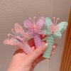 FULYA 8Pcs Butterfly Telephone Wire Hair Bands for Girls - Colorful Telephone Line Hair Bands,Spiral Hair Ties,Colorful Ponytail Holders,Elastic Hair Ties for Girl Granddaughter Niece (Butterfly)