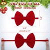 YanJie Christmas Baby Girl Bows Elastic Headband Newborn Hairbands Bows Handmade Hair Bows Nylon Hair Accessories for Infant Toddlers Kids