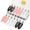KANPRINCESS 21PCS No Crease Hair Clip, No Bend Hair Clips For Women, Creaseless Hair Clips For Makeup Application and Hair Styling Clips, Makeup Hair Clips For Hair Salon (7 Black, 7 White, 7 Pink)