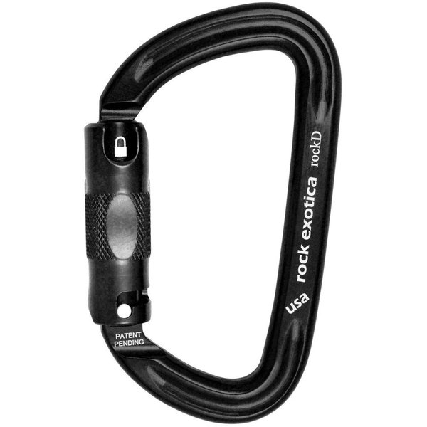 Rock Exotica rockD Locking Carabiner - Auto-Lock Black